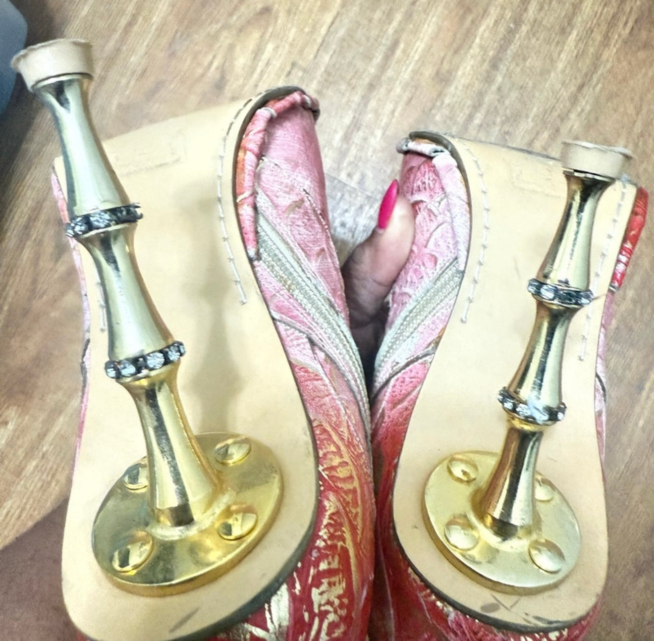 Red leather Custom boot