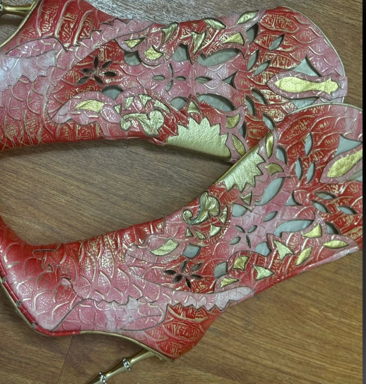 Red leather Custom boot